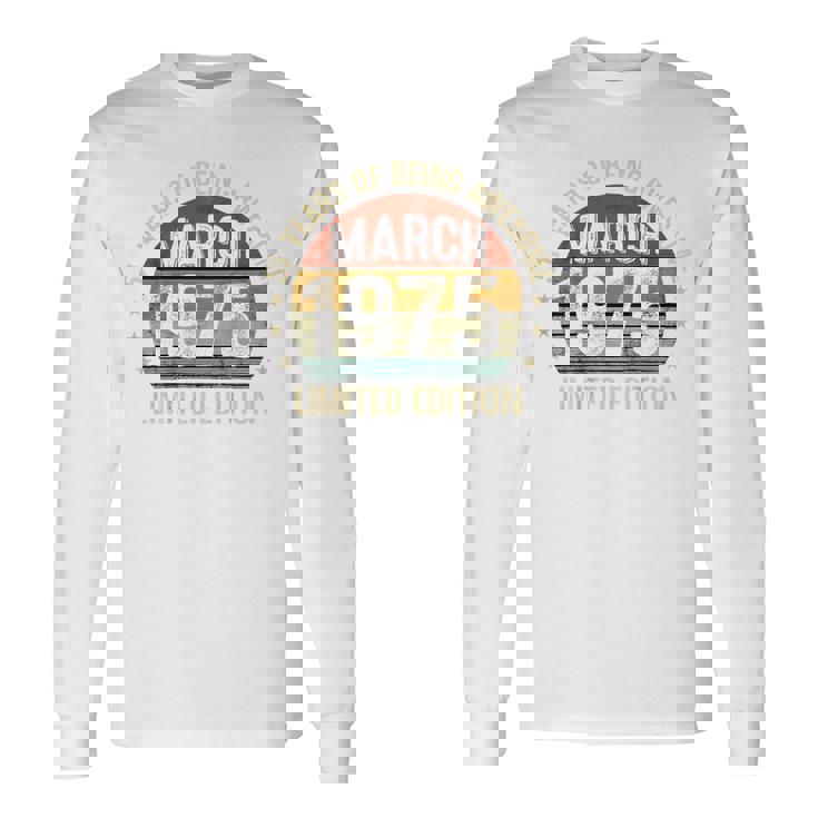 On Back 3月の誕生日 Est 1975年限定版 51St 長袖Tシャツ