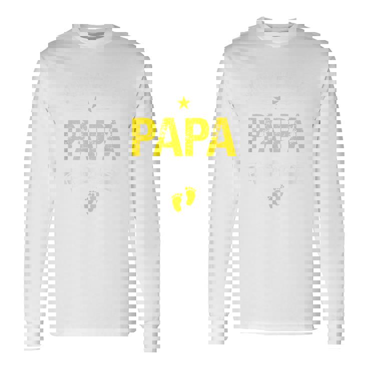 メンズ Promoted To Papa Est 2027Oon To Be Dad 長袖Tシャツ