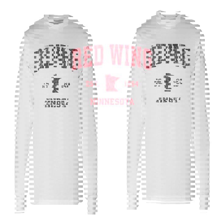 Red Wing ミネソタ Mn ビンテージ スポーツデザイン レッドプリント 長袖Tシャツ ギフトのアイデア