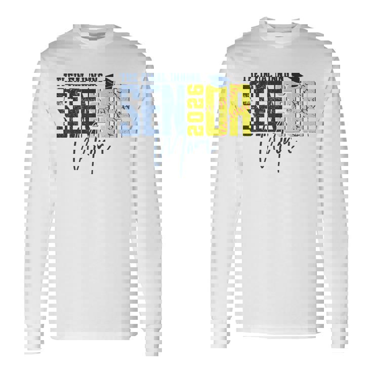 Retro The Final Inning Senior Softball Mom Class Of 2026 Long Sleeve T-Shirt
