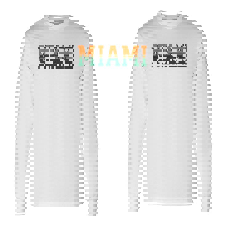 Retro Miamiintage Classic Miami 長袖Tシャツ ギフトのアイデア