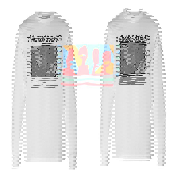 Talking Heads イエロー レトロ グラフィック 長袖Tシャツ