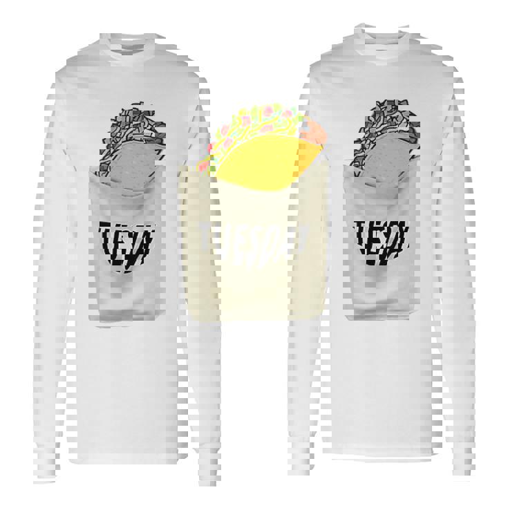 Trendy Taco Tuesday Pocket Food Humour 長袖Tシャツ