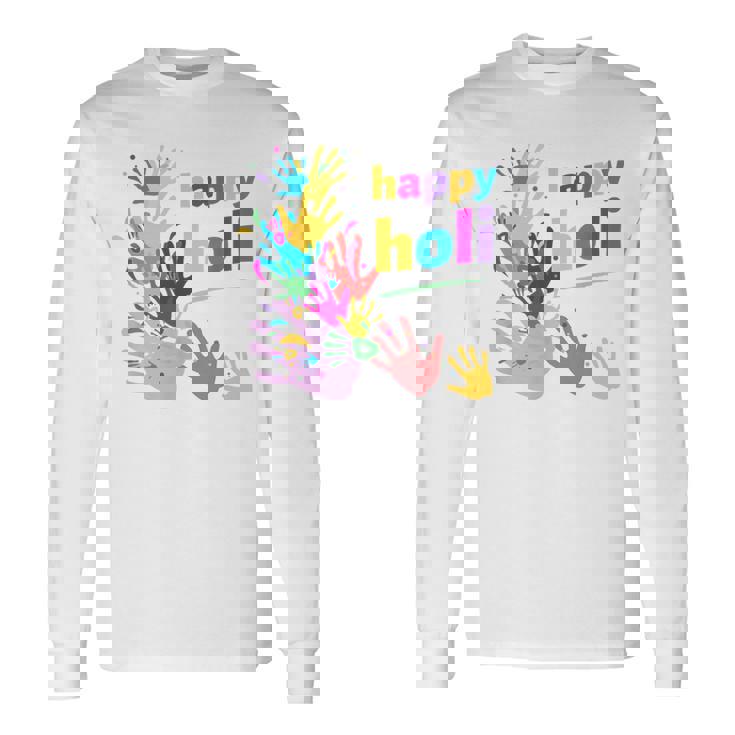 Vibrant Happy Holi 長袖Tシャツ