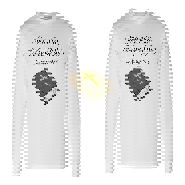 あなたの中のキリスト 聖書箇条 キリスト教 イエス・キリスト 長袖Tシャツ