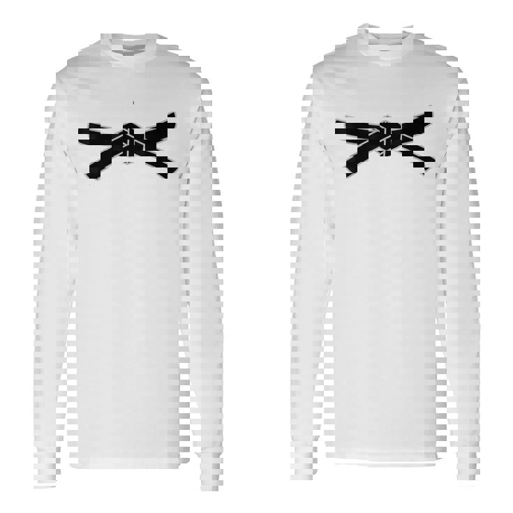 かっこいい日本武道空手柔道黒帯 長袖Tシャツ