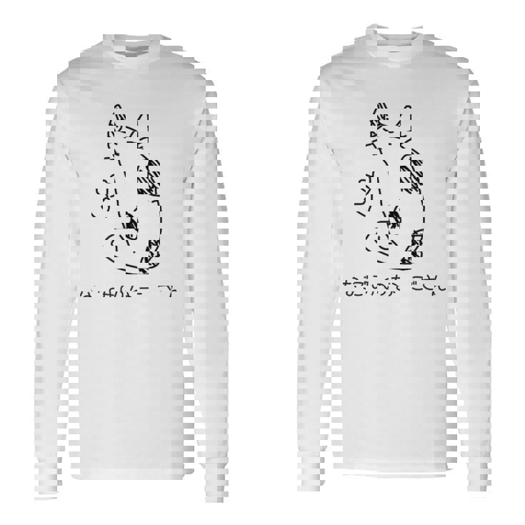 なごみのなーごさん 黒版 長袖Tシャツ