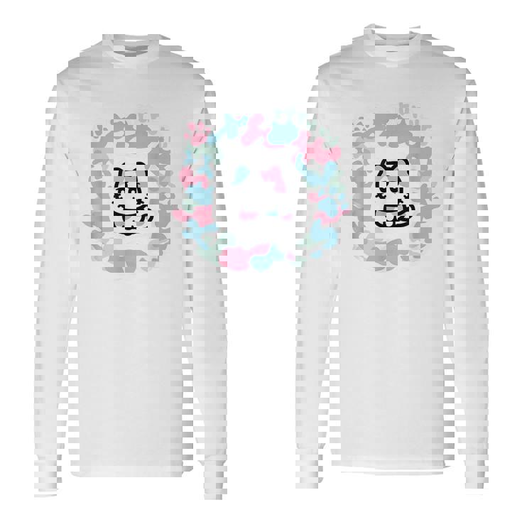 びーえするるる【Bsテレ東公式】カモフラージュ柄tシャツ（ホワイト） 長袖Tシャツ