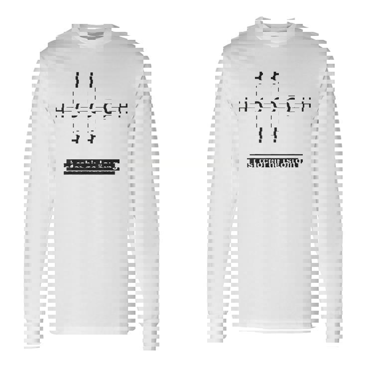 アルコールはソリューション 化学成分エタノール 長袖Tシャツ