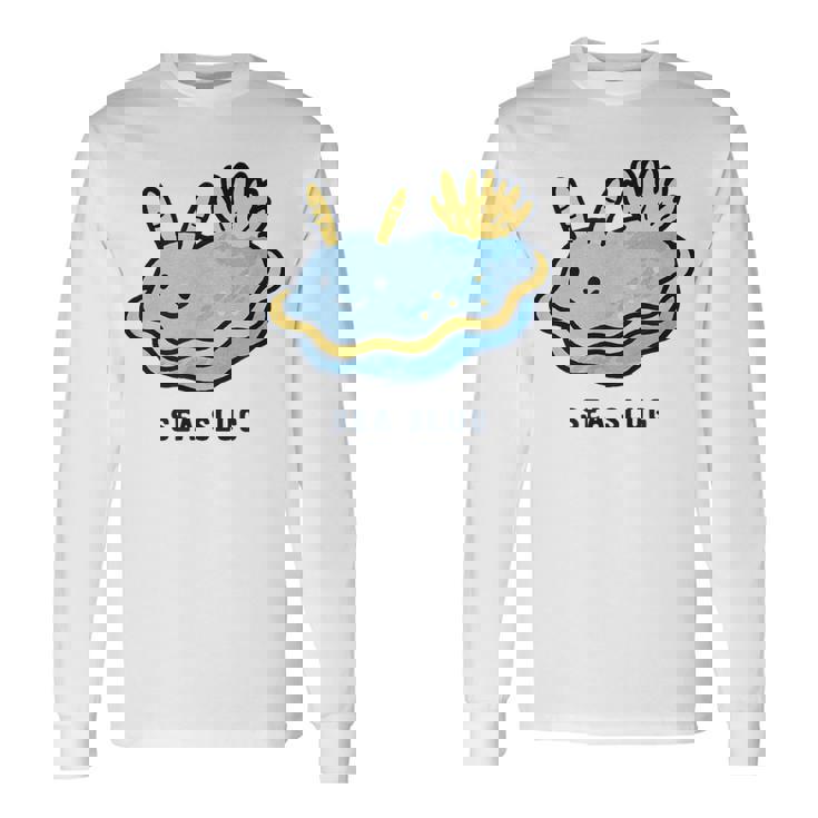 ウミウシ 海牛ealug イラスト ゆるい 簡単 おもしろ かわいい 動物 人気 海洋生物 長袖Tシャツ