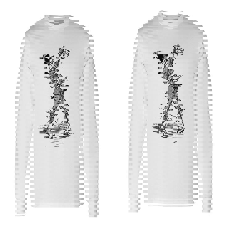 オズの土地 ビンテージアート ハロウィーン オズの魔法使い かかし 長袖Tシャツ