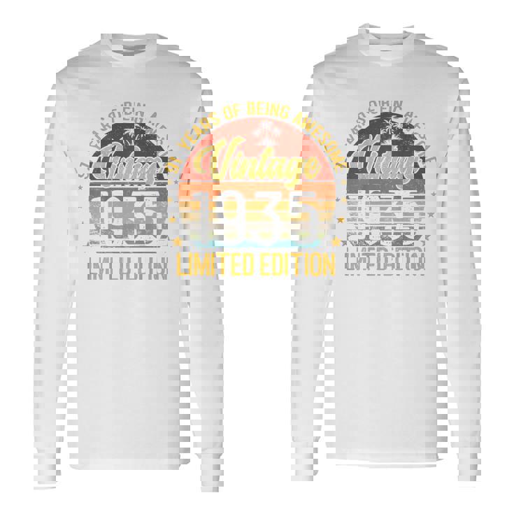 オンバック レトロ ヴィンテージ 1935年3月 91歳 91歳の誕生日 長袖Tシャツ