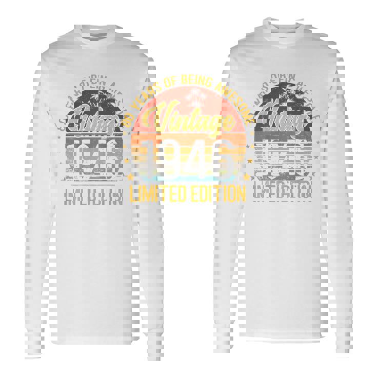 オンバック レトロヴィンテージ 1946年3月 80歳 80歳の誕生日 長袖Tシャツ