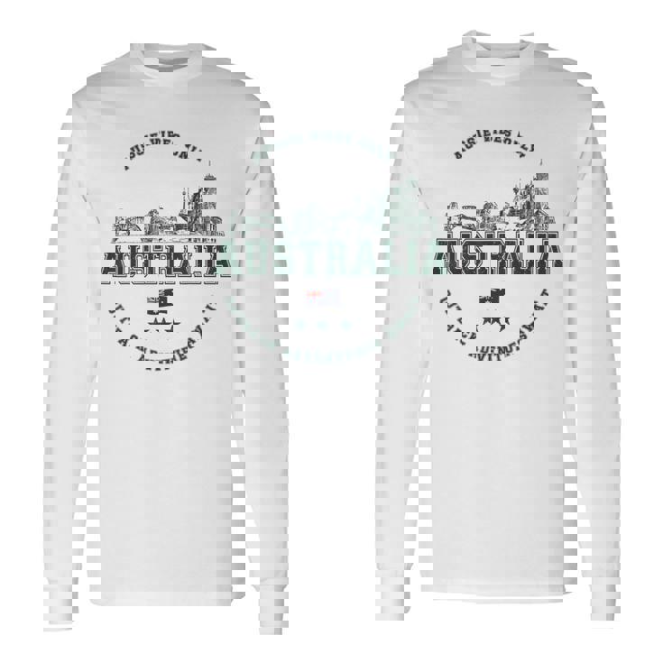 オーストラリアヴィンテージお土産オーストラリアのランドマーク 長袖Tシャツ