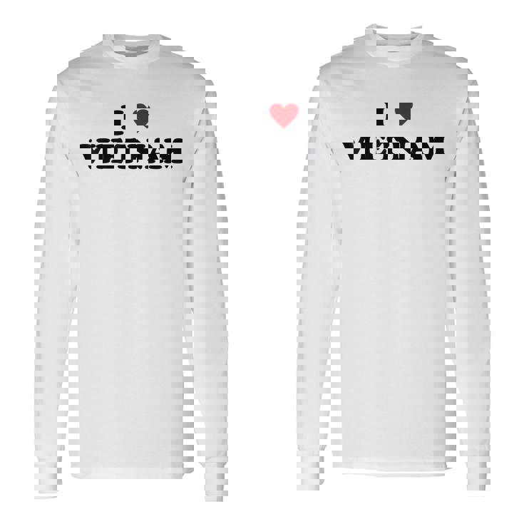 カントリーハートプライド-ファニーアイラブベトナム 長袖Tシャツ