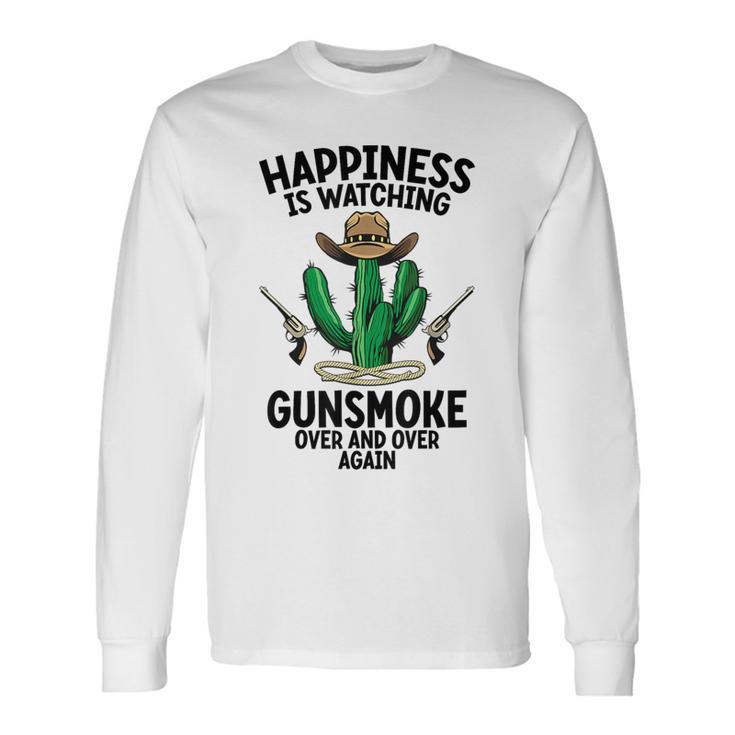 ガンスモークを何度も見るロングブランチサルーン 長袖Tシャツ