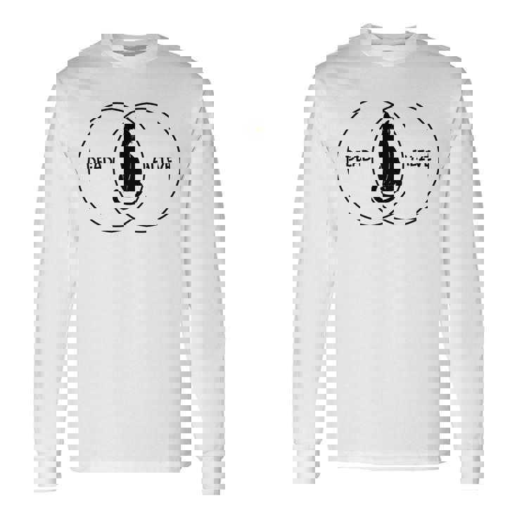 シュレディンガーの猫ベン図 長袖tシャツ 長袖Tシャツ ギフトのアイデア