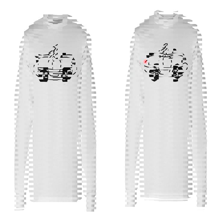 ジャパニーズホワイト スポーツカー Jdm オートクロス レーシングロードスター 長袖Tシャツ