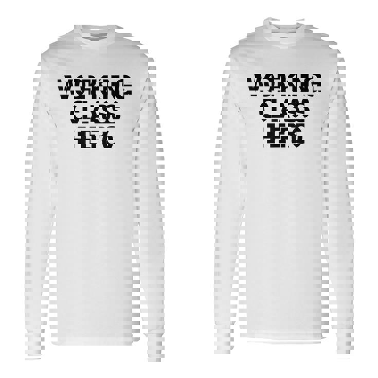 ジョン・ロック平和活動家が着用したワーキングクラスヒーロー。 長袖Tシャツ