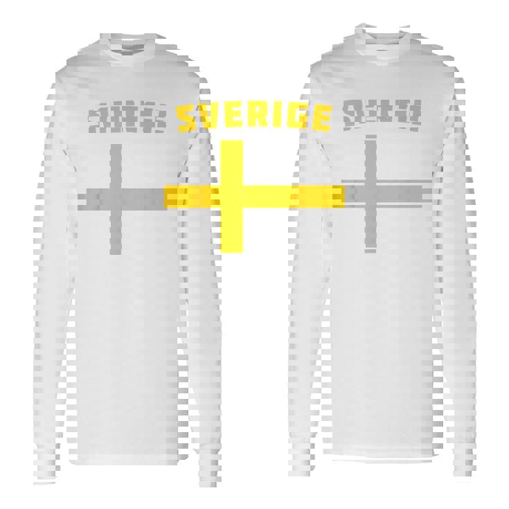 スウェーデンサッカースウェーデン国旗 ファンジャージ 長袖Tシャツ