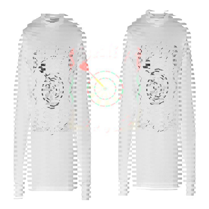 バックプリント ダーツ スポーツ ダーツボード アローダーツクラブ協会 長袖Tシャツ