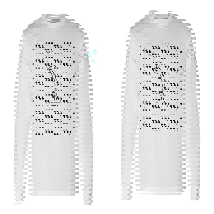 チンアナゴ《ドット柄 水玉模様》【どうぶつフレンズ】魚 水族館の生き物 かわいい 面白い 動物 長袖Tシャツ