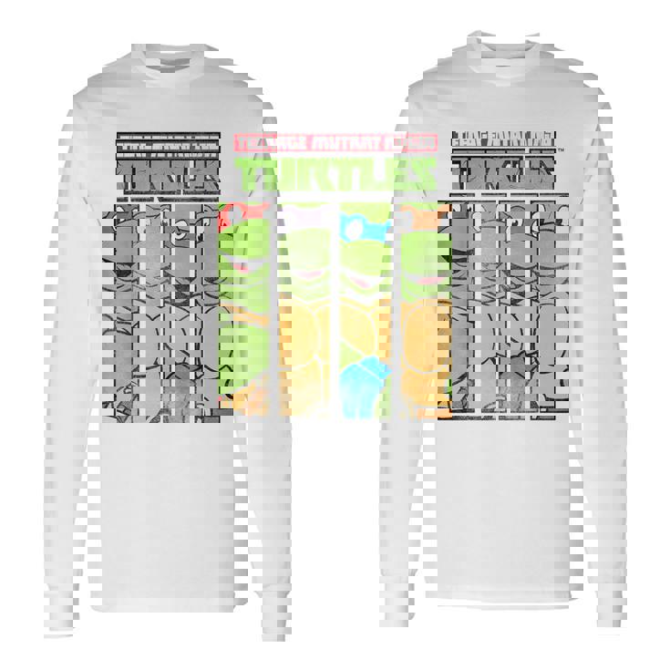 ティーンエイジ・ミュータント・ニンジャ・タートルズ フェイスパネル グラフィックtシャツ 長袖Tシャツ