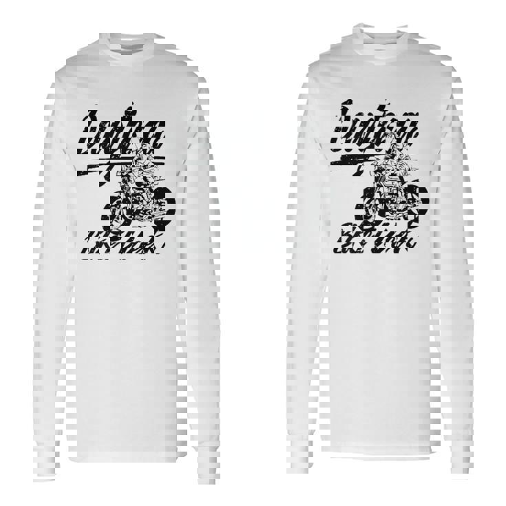 デイトナdaytona ビーチバイクウィーク レトロアンティーク調オートバイデザイン 長袖Tシャツ