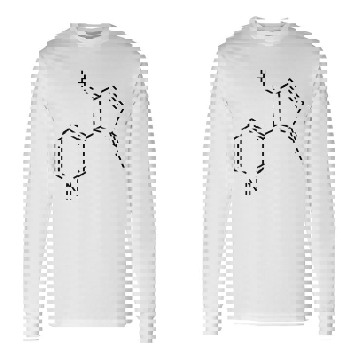 ニコチンの化学構造 長袖Tシャツ