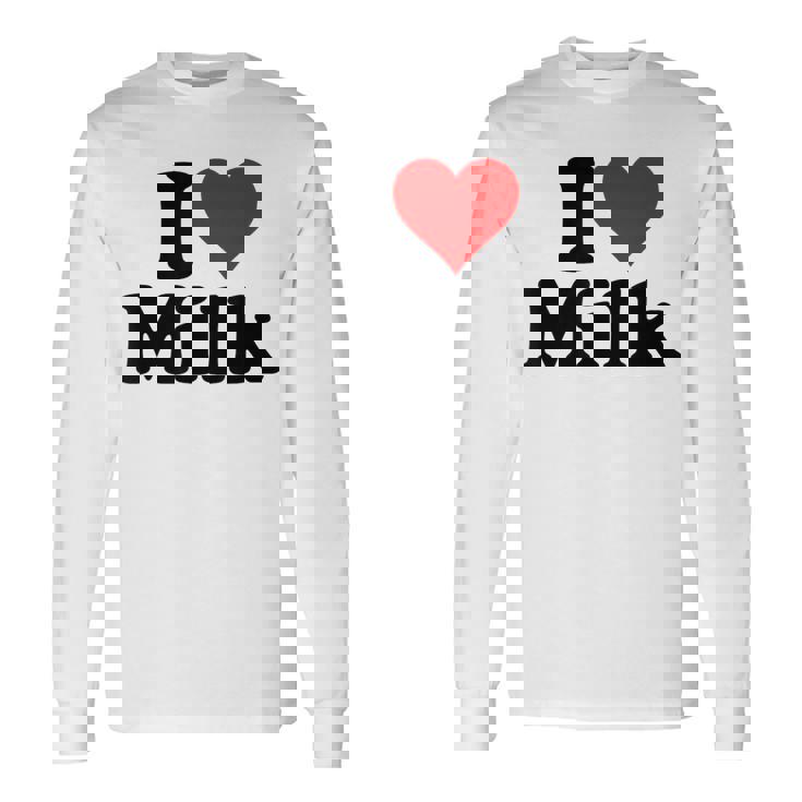 ハートミルクが大好き 長袖Tシャツ