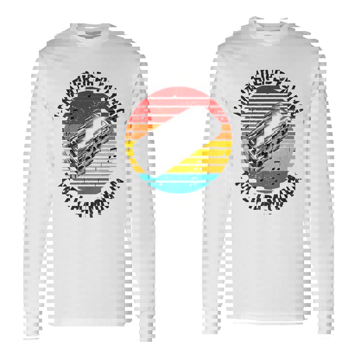 ハーモニカプレーヤー メンズ レディース ファニー ハーモニスト ハーピスト 長袖Tシャツ