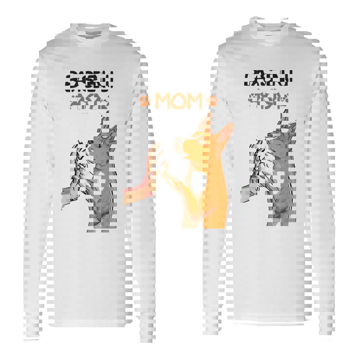 バセンジーママ犬愛好家 長袖Tシャツ ギフトのアイデア