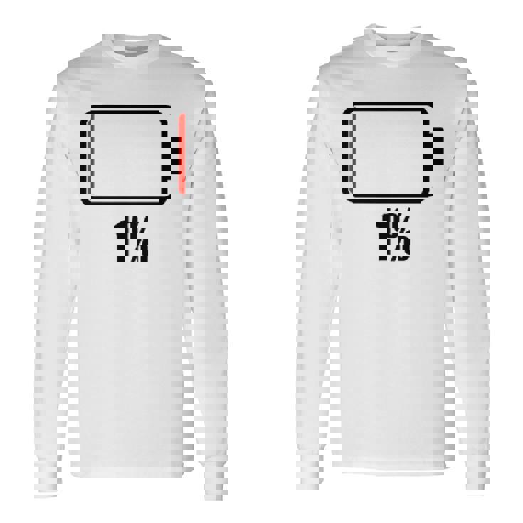 バッテリー1シャツ残り1バッテリーデッドシャツのバッテリー残量が少なくなりました。 長袖Tシャツ