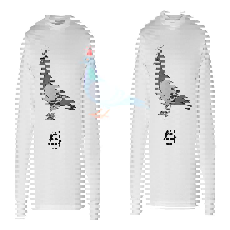 パト 鳩 ギャグ ジョーク 動物好き ダジャレ パトカー 警察 駄洒落 お笑い おもしろ ネタ 長袖Tシャツ ギフトのアイデア