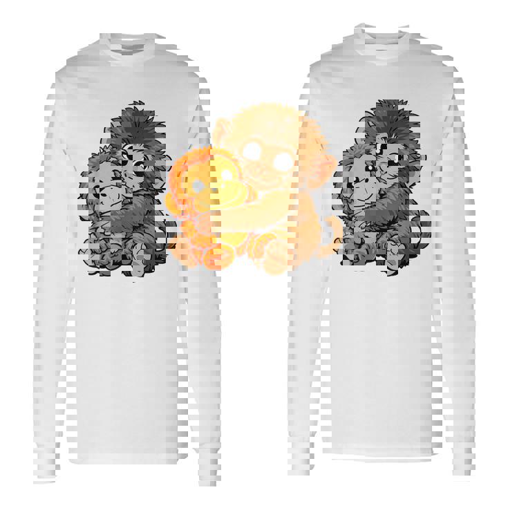 パンチ君 廃猿 日本 動物園 パンチ ぬいぐるみ 長袖Tシャツ