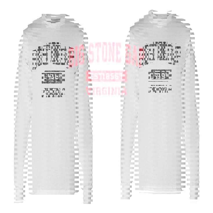 ビッグストーンギャップ バージニアバージニアva ヴィンテージスポーツデザイン レッドデザイン 長袖Tシャツ