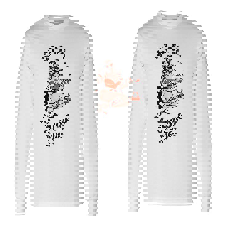 ファニー タトゥー ロカビリー ピンナップ ウィスキー 猫と一緒に飲む 長袖Tシャツ