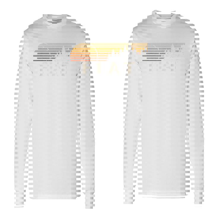 フィアット、Ks ヴィンテージ エバーグリーン サンセット 80年代 レトロ 長袖Tシャツ ギフトのアイデア