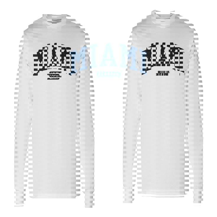 フロリダ州マイアミ Fl カレッジ大学スタイル ネイビー 長袖Tシャツ ギフトのアイデア