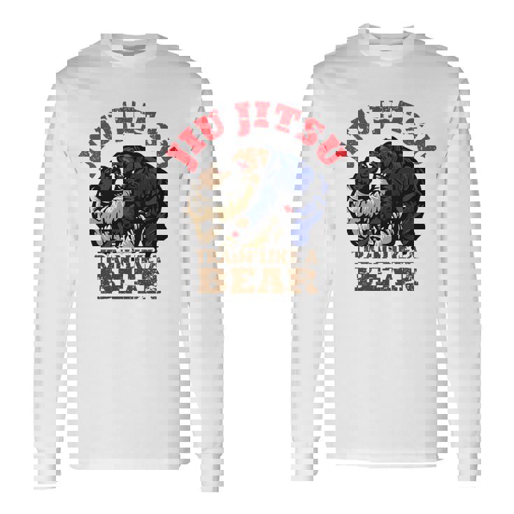 ブラジリアン柔術 Bjj クマのように訓練する 長袖tシャツ 長袖Tシャツ