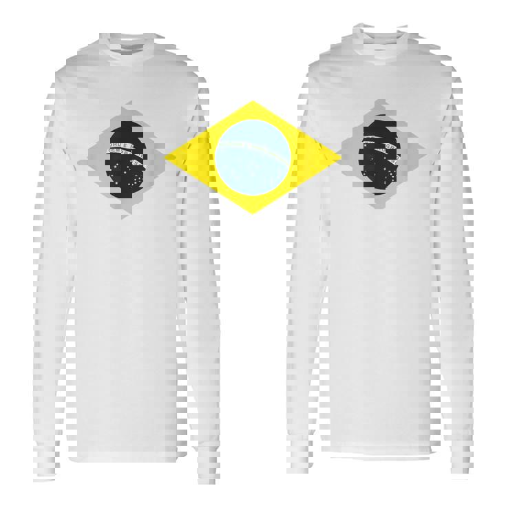ブラジルの国旗ブラジル 長袖Tシャツ