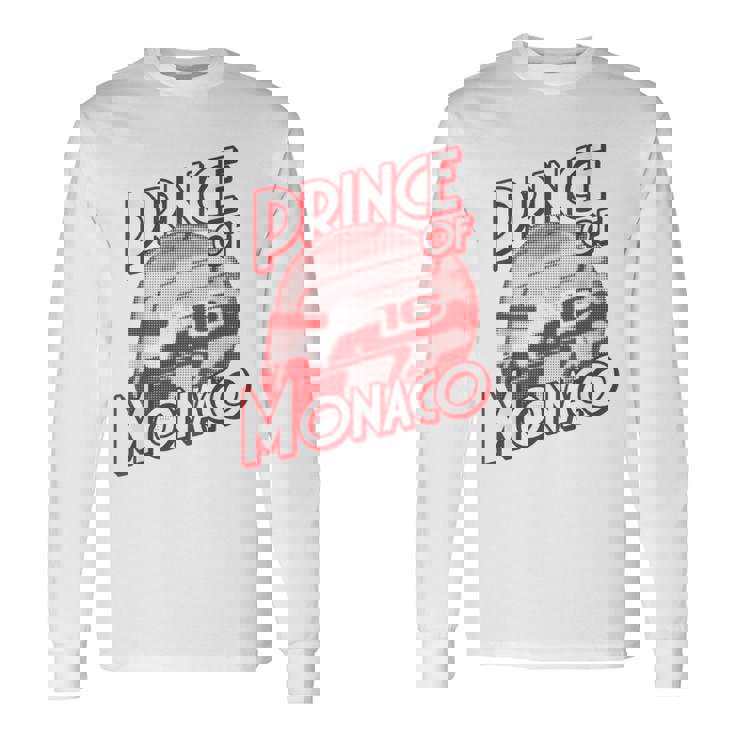 プリンス・オブ・モナコ 16 ミニマリスト レーシングの背景 長袖Tシャツ