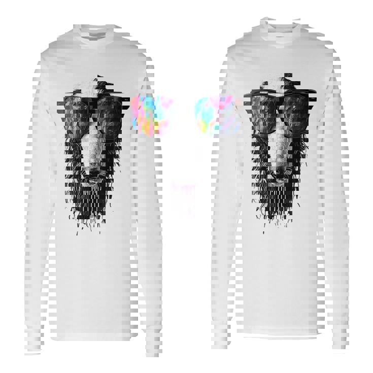 ボルゾイ 犬 モチーフ ペット イラスト サングラス ボルゾイ 長袖Tシャツ