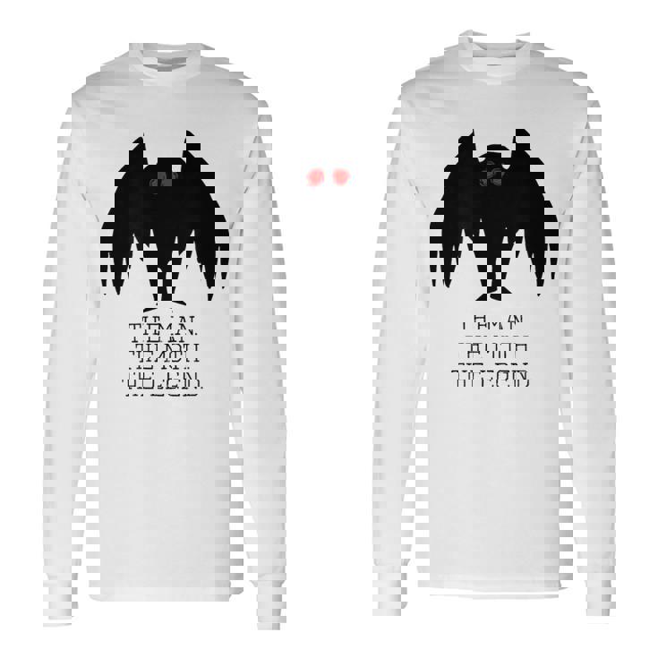 モスマン男女兼用クールクリプティッドモンスターウィアード 長袖Tシャツ