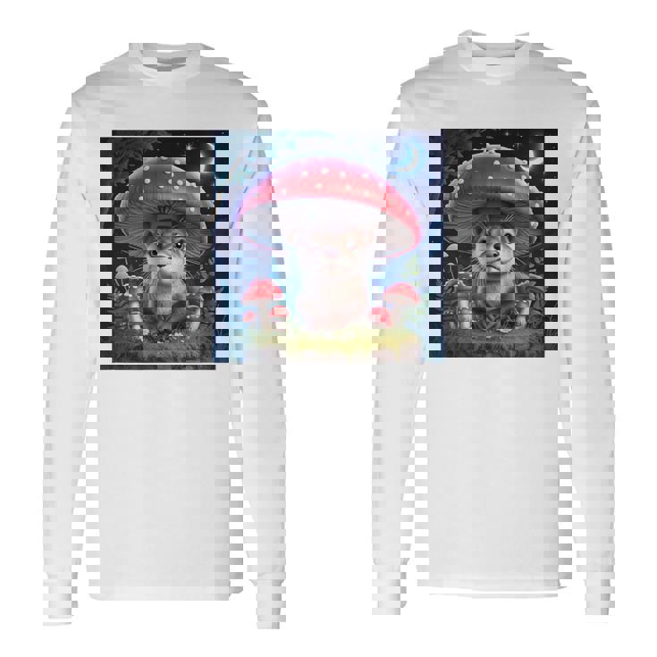 ラッコ コタコアキノコ グランジ 美的ラッコ 長袖Tシャツ