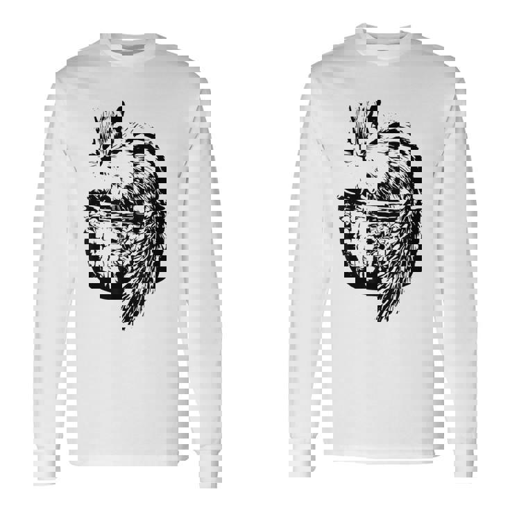 リスちゃん リス シマリス モチーフ げっ歯類 動物 カラフル デザイン 長袖Tシャツ