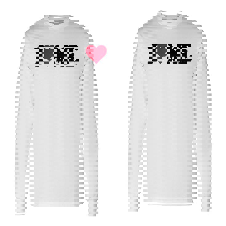 レッドハートデザイン I Love Me 長袖Tシャツ