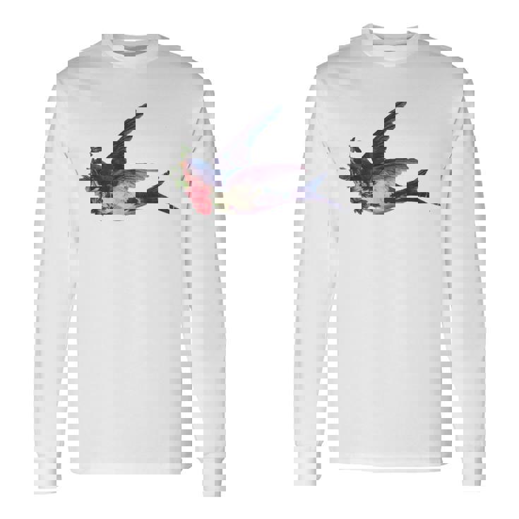 レトロ レディース ヴィンテージ メンズ ツバメ タトゥー デザイン 長袖Tシャツ