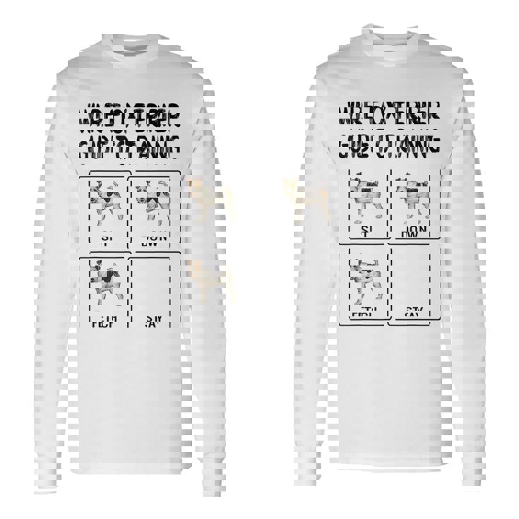 ワイヤーフォックステリアガイド 犬の服従を訓練する 長袖Tシャツ