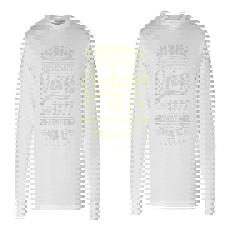 ヴィンテージ 1977 男性用 レトロ 面白い 1977 誕生日 長袖Tシャツ